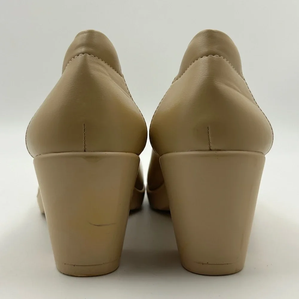 Dream Pairs Pumps Womens 8.5 Nude Beige Block Heel Lug Sole Office Professional
